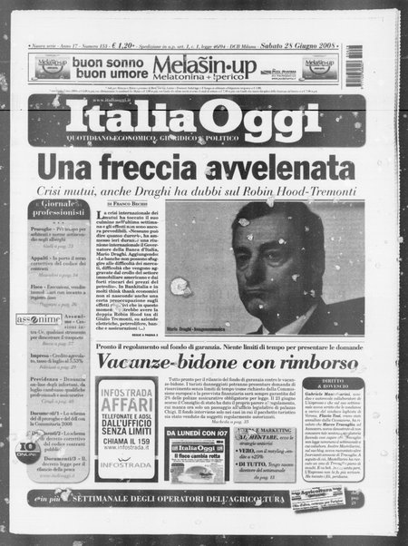 Italia oggi : quotidiano di economia finanza e politica